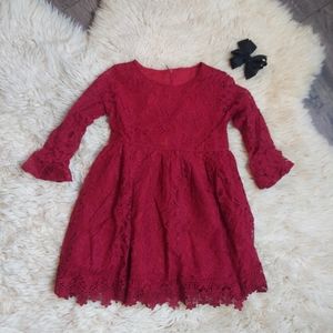 Cute Red Lace Dress